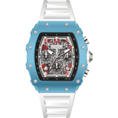 Invicta Men's Watch - Invicta Racing Chronograph Skeleton Dial White Strap | 69695