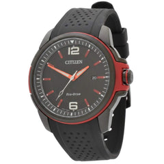 Citizen Men's Watch - Eco-Drive Black and Red Case Polyurethane Strap | AW1658-02E