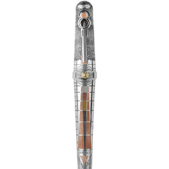 Montegrappa Fountain Pen - Alchemist Earth Sterling Silver Barrel, Medium | ISAKN2SE