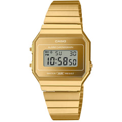 Casio Women's Watch - Grey Digital Dial Yellow Gold Steel Bracelet | A700WEVG-9AVT