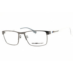 BMW Men's Eyeglasses - Matte Gunmetal Metal Rectangular Full Rim Frame | BS5002 009