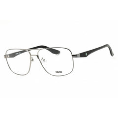 BMW Men's Eyeglasses - Shiny Gunmetal Metal Pilot Shape Full Rim Frame | BW5019 008
