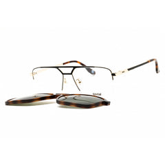 BMW Men's Eyeglasses - Pale Gold Metal Navigator Shape Half Rim Frame | BW5085-H 032