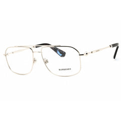 Burberry Men's Eyeglasses - Rectangular Silver Metal Full Rim Frame | 0BE1391 1005