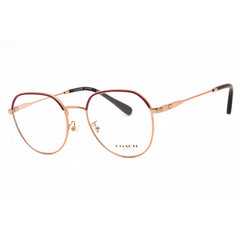 Coach Women's Eyeglasses - Round Shape Rose Gold/Burgundy Metal Frame | 0HC5164D 9331