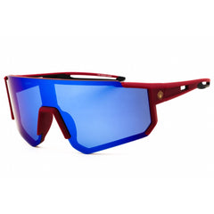 DIFF Eyewear Unisex Sunglasses - Red Acetate Full Rim Shield Frame | SDFTEAM 990RED