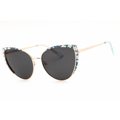 Draper James Women's Sunglasses - Blue Floral Metal Cat Eye Shape Frame | DJ9038 454