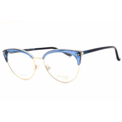 Emozioni Women's Eyeglasses - Blue Metal Cat Eye Full Rim Frame | EM 8509 0PJP 00
