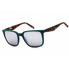 FILA Unisex Sunglasses - Green Acetate Full Rim Rectangular Shape Frame | SFI188 C02X