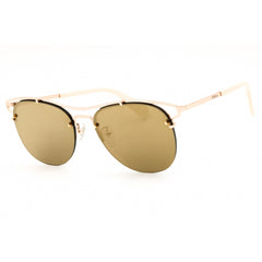 Furla Unisex Sunglasses - Gold Metal Half Rim Aviator Shape Frame | SFU106 56300G