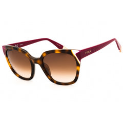 Furla Women's Sunglasses - Tortoise Acetate Full Rim Cat Eye Frame | SFU401V 01AY