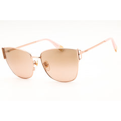 Furla Women's Sunglasses - Gold Metal Full Rim Cat Eye Frame Brown Lens | SFU464 8FCX