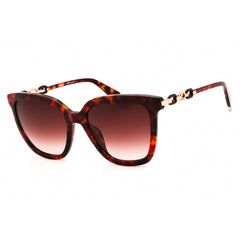 Furla Women's Sunglasses - Red Acetate/Metal Full Rim Cat Eye Frame | SFU532 0XAR