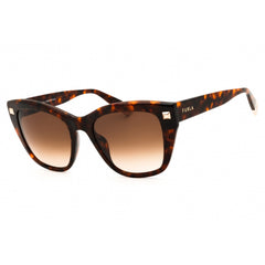 Furla Women's Sunglasses - Brown Acetate Full Rim Cat Eye Shape Frame | SFU534 09TB