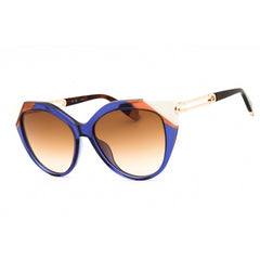 Furla Women's Sunglasses - Transparent Blue Full Rim Cat Eye Shape Frame | SFU683 06NA