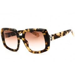 Furla Women's Sunglasses - Light Yellow Havana Acetate Full Rim Frame | SFU709 0801
