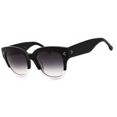 GAP Women's Sunglasses - Rectangular Shape Black/White Acetate Frame | SGP010 0BLA