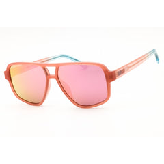 GAP Unisex Sunglasses - Rectangular Shape Pink Acetate Full Rim Frame | SGP202 0BLU