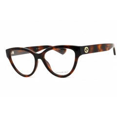 Gucci Women's Eyeglasses - Havana Injected Propionate Cat Eye Full Rim | GG1581O 002
