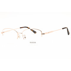 Guess Women's Eyeglasses - Cat Eye Shiny Rose Gold Metal Half Rim Frame | GU2888-D 028