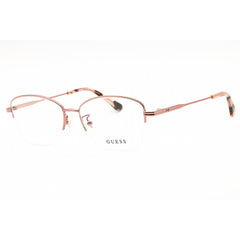 Guess Women's Eyeglasses - Cat Eye Shape Pink Metal Half Rim Frame | GU2888-D 074