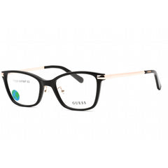 Guess Women's Eyeglasses - Rectangular Shape Shiny Black Acetate Frame | GU2890-D 001