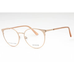 Guess Women's Eyeglasses - Round Shape Pale Gold Metal Full Rim Frame | GU2913 032