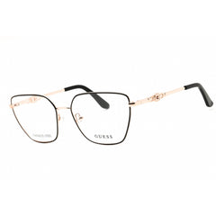 Guess Women's Eyeglasses - Cat Eye Shape Black/Gold Metal Full Rim Frame | GU2952 005
