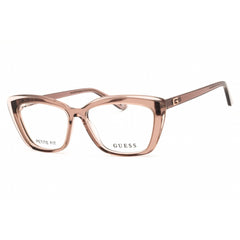 Guess Women's Eyeglasses - Cat Eye Shape Beige Acetate Full Rim Frame | GU2977 059