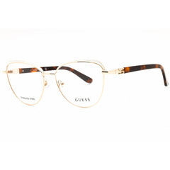 Guess Women's Eyeglasses - Cat Eye Shape Gold/Brown Metal Full Rim Frame | GU2982 024