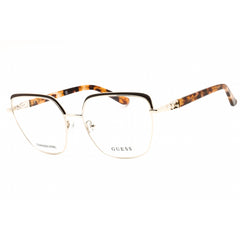 Guess Women's Eyeglasses - Dark Brown/Black/Beige Metal Full Rim Frame | GU2983 050