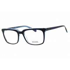 Guess Men's Eyeglasses - Rectangular Shape Blue Acetate Full Rim Frame | GU50063 092
