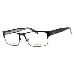 Guess Men's Eyeglasses - Rectangular Shape Matte Black Metal Frame, 56mm | GU50082 002