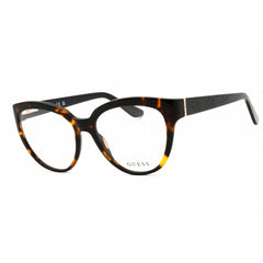 Guess Women's Eyeglasses - Cat Eye Dark Havana Acetate Full Rim Frame | GU50232 052