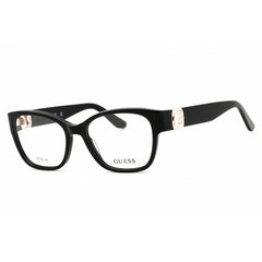 Guess Women's Eyeglasses - Shiny Black Acetate Cat Eye Full Rim Frame | GU50120 001