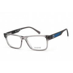 Guess Men's Eyeglasses - Grey/Other Acetate Rectangular Full Rim Frame | GU50018 020