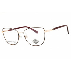 Harley Davidson Women's Eyeglasses - Bordeaux/Other Metal Cat Eye Frame | HD0575 071