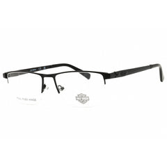 Harley Davidson Men's Eyeglasses - Matte Black Metal Rectangular Frame | HD0787 002