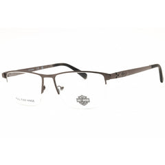 Harley Davidson Men's Eyeglasses - Shiny Gunmetal Metal Rectangular Frame | HD0787 008
