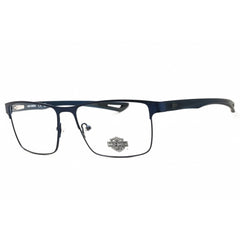 Harley Davidson Men's Eyeglasses - Matte Blue Metal Rectangular Frame | HD0880 091
