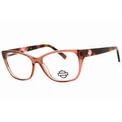 Harley Davidson Women's Eyeglasses - Shiny Pink Acetate Cat Eye Frame | HD50108 072