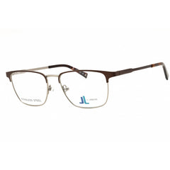 J. Landon Men's Eyeglasses - Matte Dark Brown Metal Square Full Rim | JL50008 049