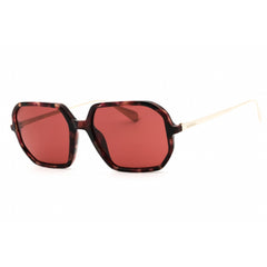 Max & Co Women's Sunglasses - Bordeaux Havana/Gold Oval Full Rim Frame | MO0087 55S