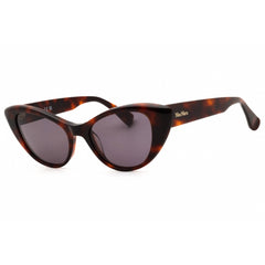 Max Mara Women's Sunglasses - Dark Havana Acetate Cat Eye Full Rim Frame | MM0039 52A