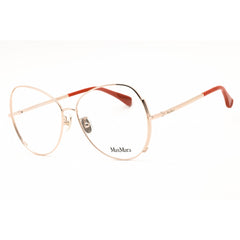 Max Mara Women's Eyeglasses - Shiny Rose Gold Metal Butterfly Full Rim | MM5001-H 028