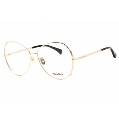 Max Mara Women's Eyeglasses - Pale Gold Metal Butterfly Full Rim Frame | MM5001-H 032