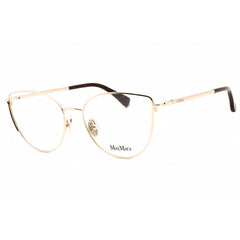 Max Mara Women's Eyeglasses - Pale Gold Metal Cat Eye Full Rim Frame | MM5002 032
