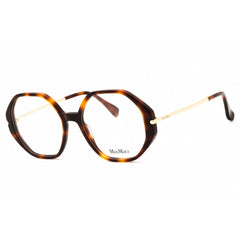 Max Mara Women's Eyeglasses - Dark Havana Acetate Geometric Full Rim | MM5005 052