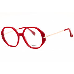 Max Mara Women's Eyeglasses - Shiny Red Acetate Geometric Full Rim Frame | MM5005 066