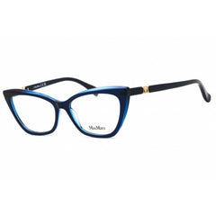 Max Mara Women's Eyeglasses - Shiny Blue Acetate Cat Eye Full Rim Frame | MM5016 090